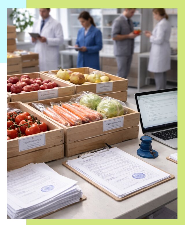Сертификация овощей и фруктов в Ельце от 8728 р. | Алешин-Елц