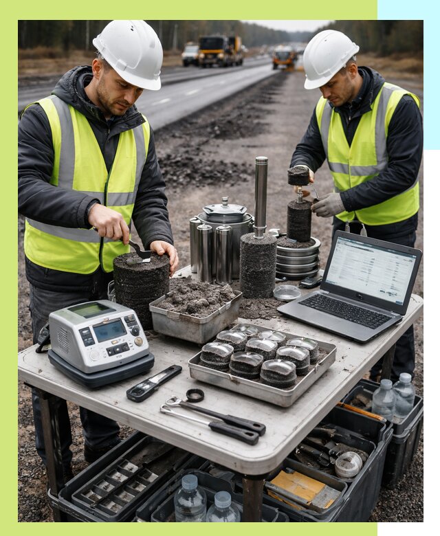 Сертификация асфальта: испытания и подтверждение в Ельце