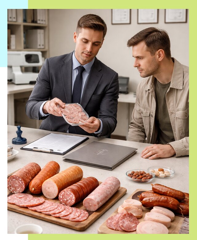 Сертификация колбасных изделий в Ельце от 7701 р. | Алешин-Елц