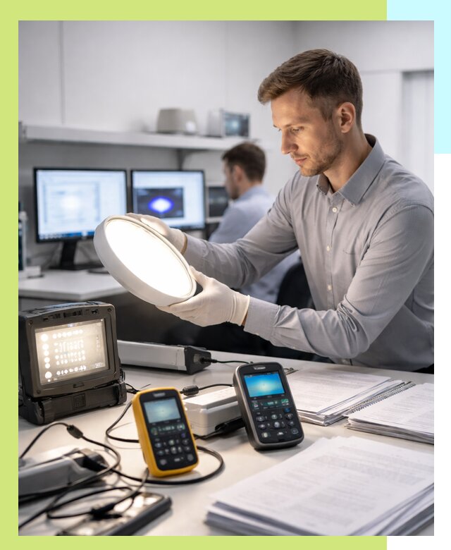 Сертификация светильников в Ельце: испытания и оформление