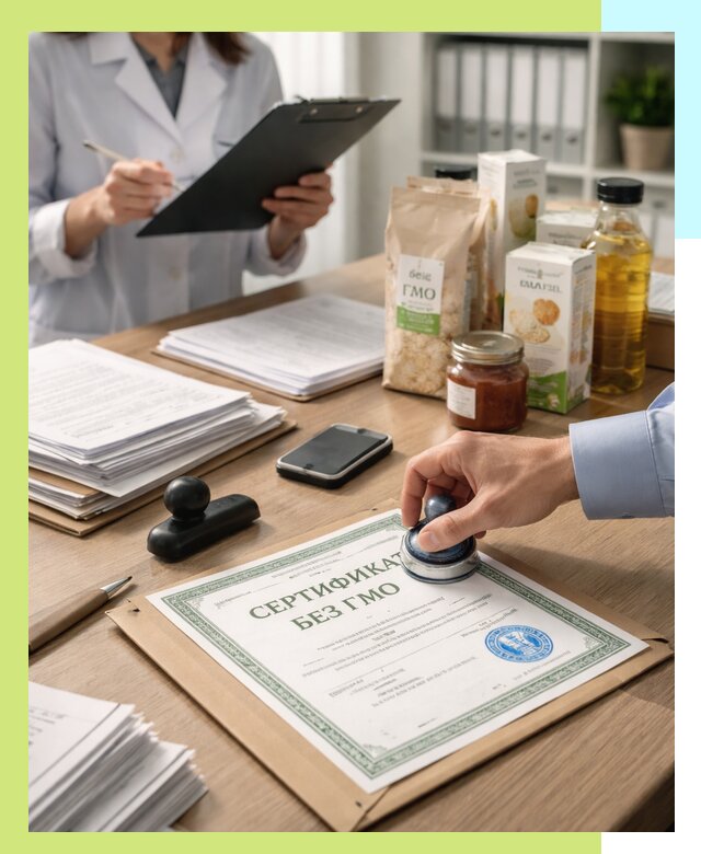 Получение сертификата Без ГМО для продукции в Ельце