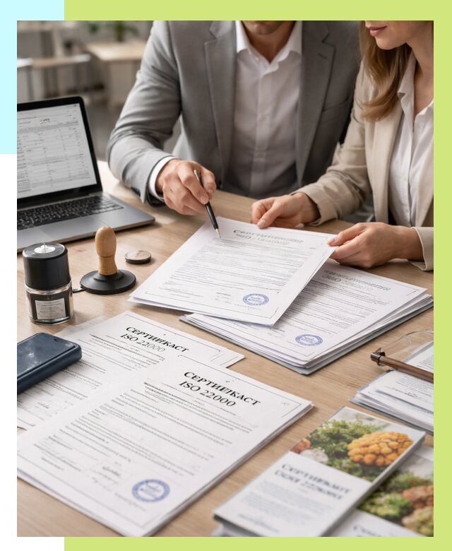 Сертификат ISO 22000 в Ельце от 41072 р. под ключ | Алешин-Елц